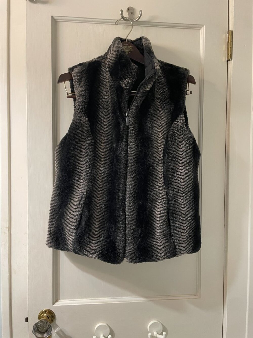 Giacca Reversible Vest Faux Fur Medium - Picture 4 of 9